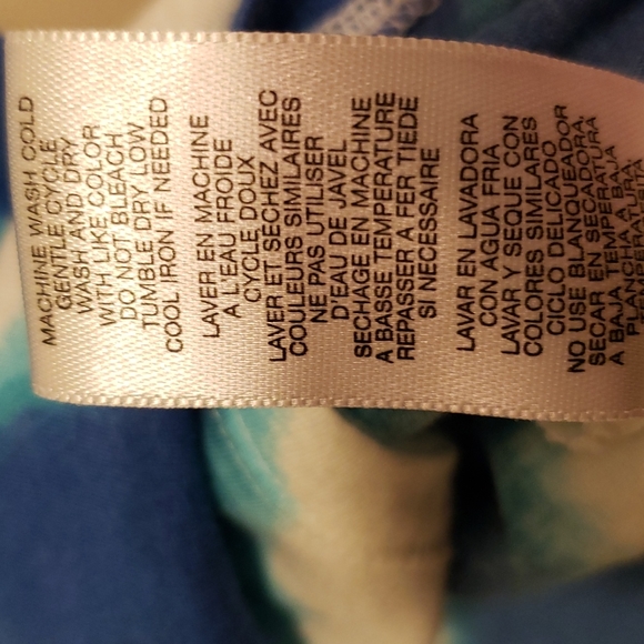 MICHAEL Michael Kors White, Blue & Torquoise Striped Tank Size: S/P - Picture 6 of 8